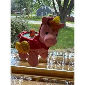 VTech Go Go Friends Toot Toot Pink Fairy Unicorn Toy With Light-Up Horn & Wheels